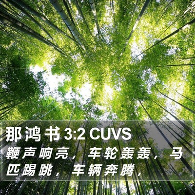 那 鸿 书 3:2 CUVS Bible Verse Image
