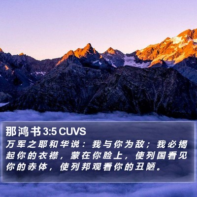那 鸿 书 3:5 CUVS Bible Verse Image