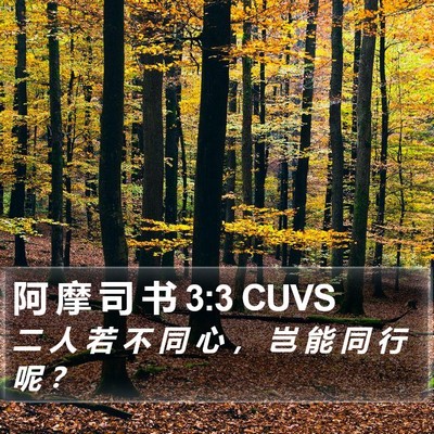 阿 摩 司 书 3:3 CUVS Bible Verse Image