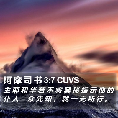 阿 摩 司 书 3:7 CUVS Bible Verse Image