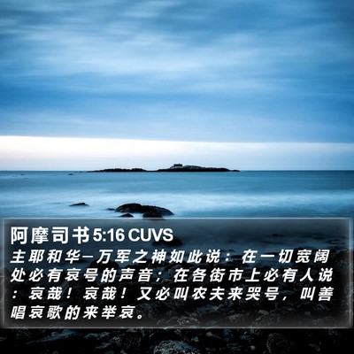阿 摩 司 书 5:16 CUVS Bible Verse Image