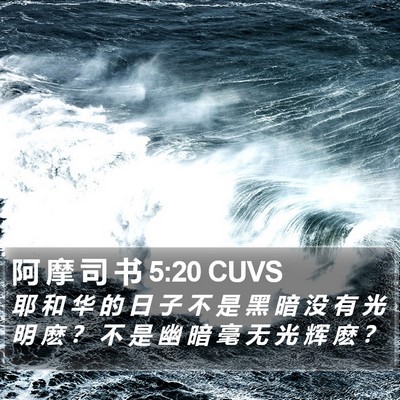 阿 摩 司 书 5:20 CUVS Bible Verse Image