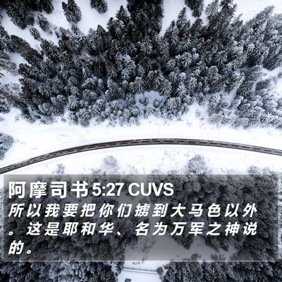 阿 摩 司 书 5:27 CUVS Bible Verse Image