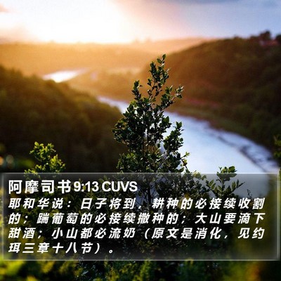 阿 摩 司 书 9:13 CUVS Bible Verse Image