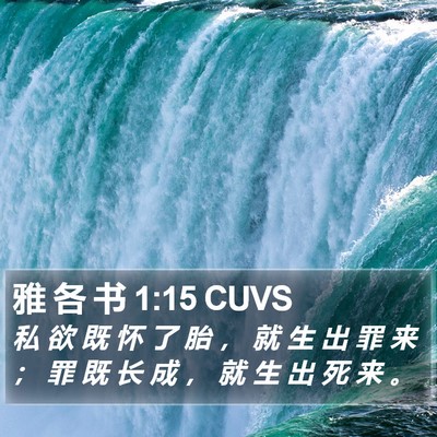 雅 各 书 1:15 CUVS Bible Verse Image