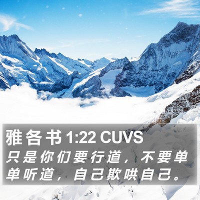 雅 各 书 1:22 CUVS Bible Verse Image