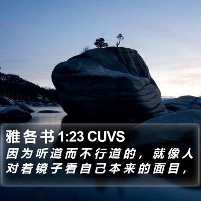 雅 各 书 1:23 CUVS Bible Verse Image
