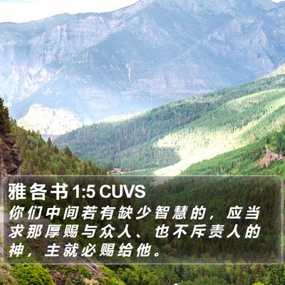 雅 各 书 1:5 CUVS Bible Verse Image
