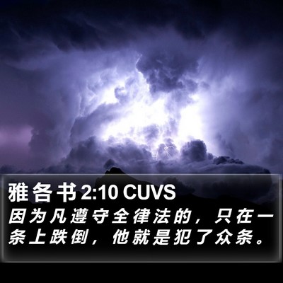 雅 各 书 2:10 CUVS Bible Verse Image