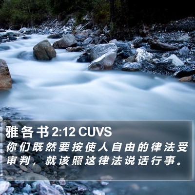 雅 各 书 2:12 CUVS Bible Verse Image