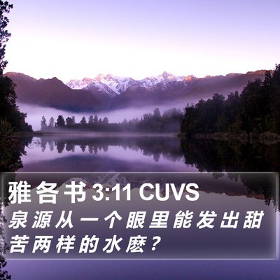 雅 各 书 3:11 CUVS Bible Verse Image