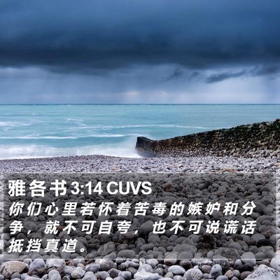 雅 各 书 3:14 CUVS Bible Verse Image
