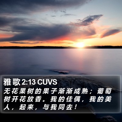 雅 歌 2:13 CUVS Bible Verse Image