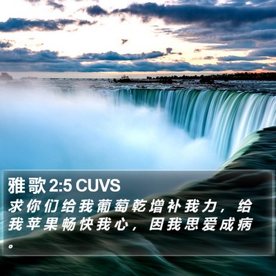雅 歌 2:5 CUVS Bible Verse Image