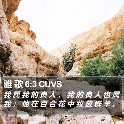 雅 歌 6:3 CUVS Bible Verse Image