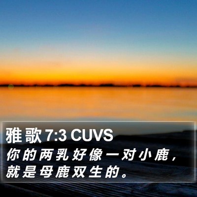 雅 歌 7:3 CUVS Bible Verse Image