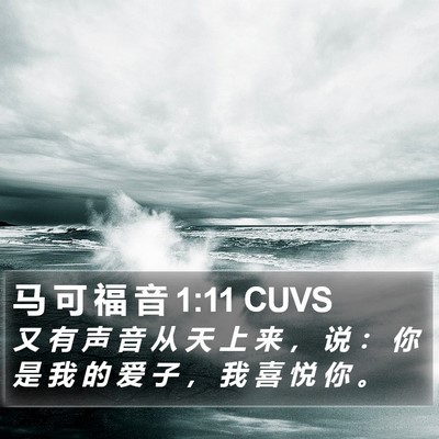 马 可 福 音 1:11 CUVS Bible Verse Image