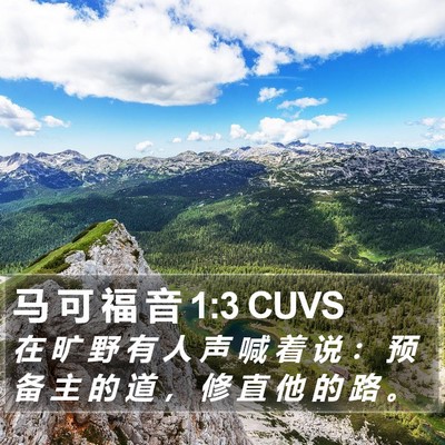 马 可 福 音 1:3 CUVS Bible Verse Image