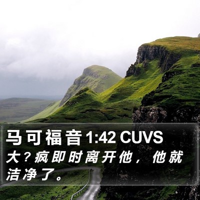 马 可 福 音 1:42 CUVS Bible Verse Image