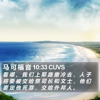 马 可 福 音 10:33 CUVS Bible Verse Image