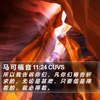 马 可 福 音 11:24 CUVS Bible Verse Image
