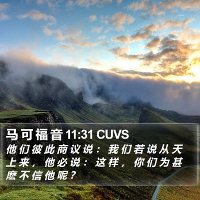 马 可 福 音 11:31 CUVS Bible Verse Image