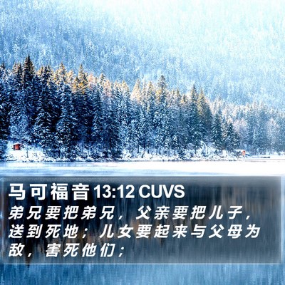 马 可 福 音 13:12 CUVS Bible Verse Image
