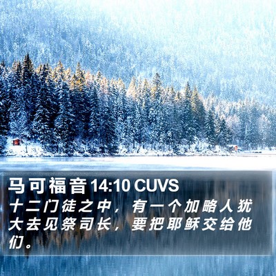 马 可 福 音 14:10 CUVS Bible Verse Image