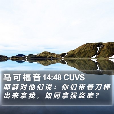 马 可 福 音 14:48 CUVS Bible Verse Image