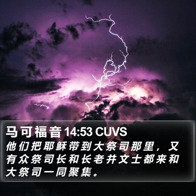 马 可 福 音 14:53 CUVS Bible Verse Image
