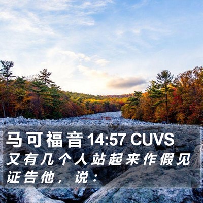 马 可 福 音 14:57 CUVS Bible Verse Image