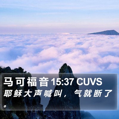 马 可 福 音 15:37 CUVS Bible Verse Image