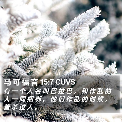 马 可 福 音 15:7 CUVS Bible Verse Image