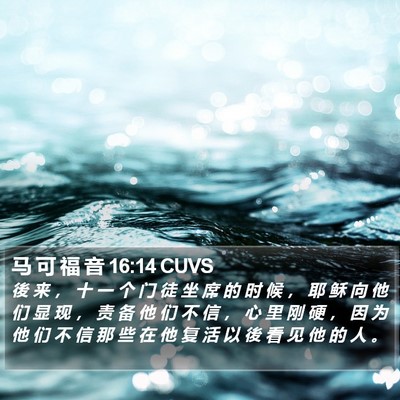 马 可 福 音 16:14 CUVS Bible Verse Image