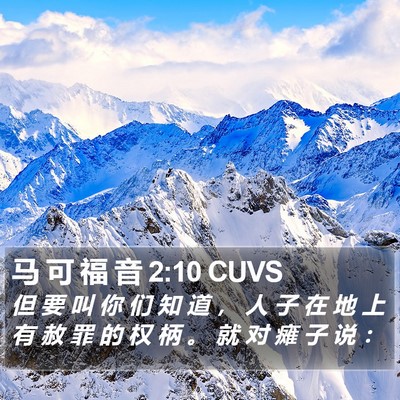 马 可 福 音 2:10 CUVS Bible Verse Image