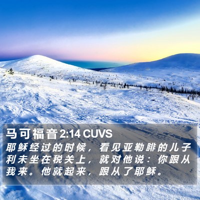 马 可 福 音 2:14 CUVS Bible Verse Image