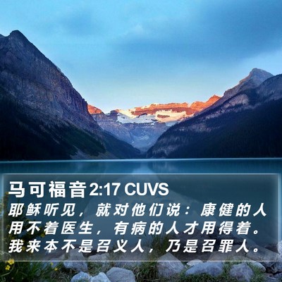 马 可 福 音 2:17 CUVS Bible Verse Image