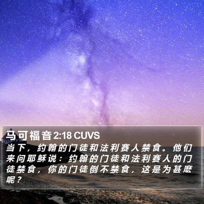 马 可 福 音 2:18 CUVS Bible Verse Image