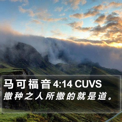 马 可 福 音 4:14 CUVS Bible Verse Image