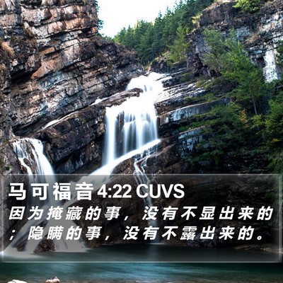 马 可 福 音 4:22 CUVS Bible Verse Image