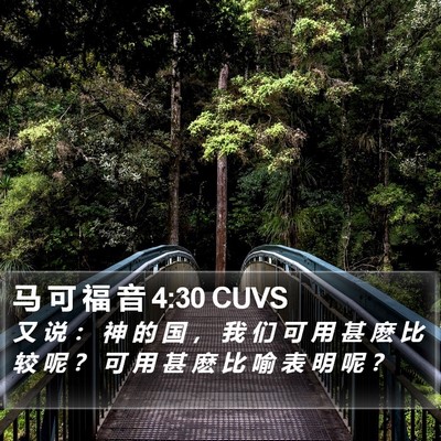 马 可 福 音 4:30 CUVS Bible Verse Image