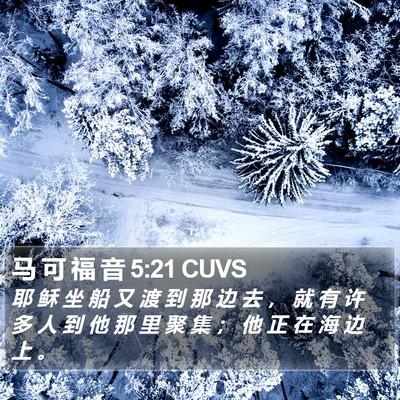 马 可 福 音 5:21 CUVS Bible Verse Image