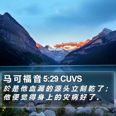 马 可 福 音 5:29 CUVS Bible Verse Image