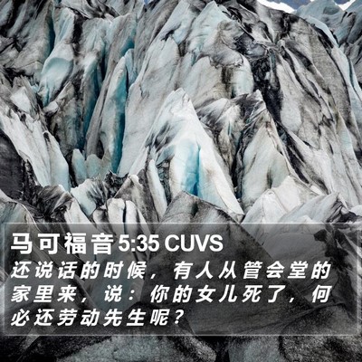 马 可 福 音 5:35 CUVS Bible Verse Image
