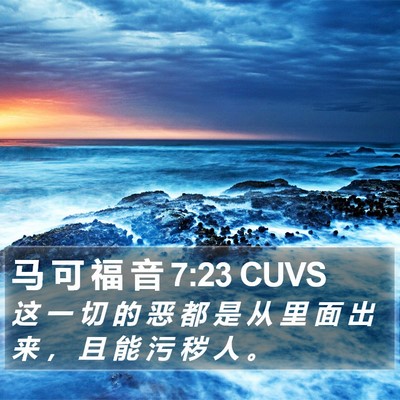 马 可 福 音 7:23 CUVS Bible Verse Image