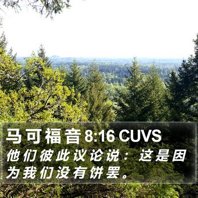 马 可 福 音 8:16 CUVS Bible Verse Image