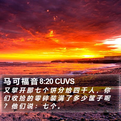 马 可 福 音 8:20 CUVS Bible Verse Image