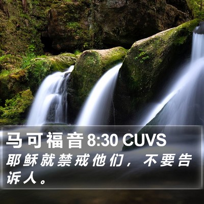 马 可 福 音 8:30 CUVS Bible Verse Image