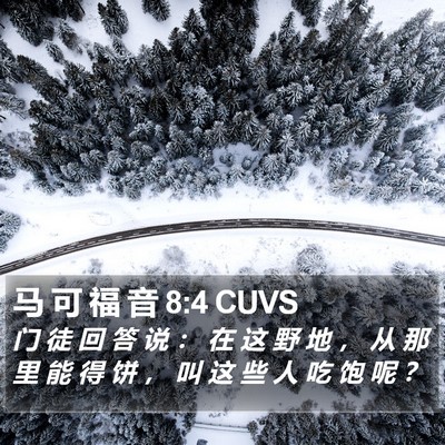 马 可 福 音 8:4 CUVS Bible Verse Image