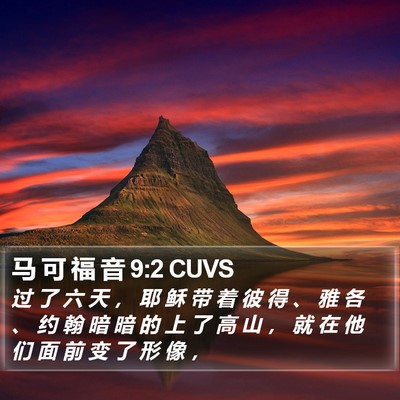 马 可 福 音 9:2 CUVS Bible Verse Image